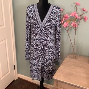 WHBM Navy, Blue, & White Dress